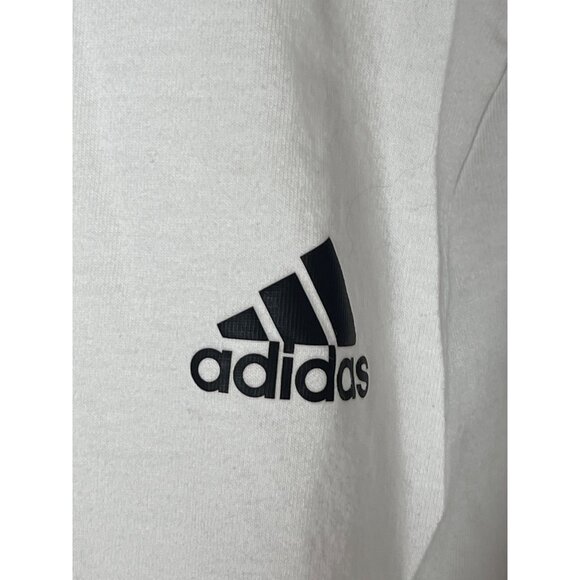 Adidas Boys White Long Sleeve 3-Stripes Tee Size 10/12 - Picture 4 of 10